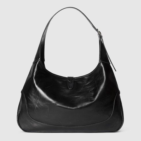 Gucci Jackie 1961 large crossbody bag - black hand-treated leather