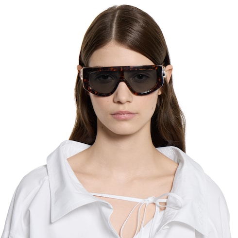 Rectangular frame sunglasses - dark brown tortoiseshell