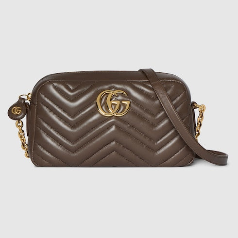 GG Marmont small camera bag - dark taupe leather