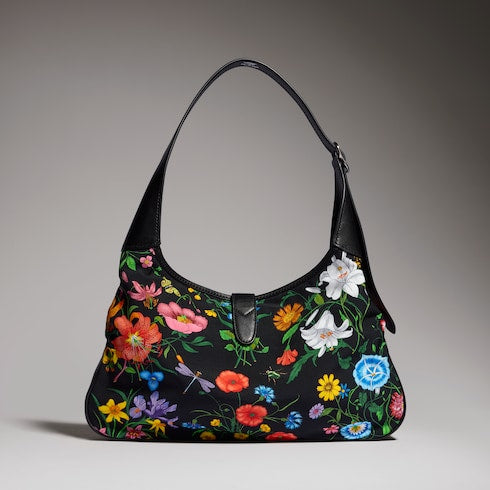 Gucci Jackie 1961 medium shoulder bag - black and multicolor nylon