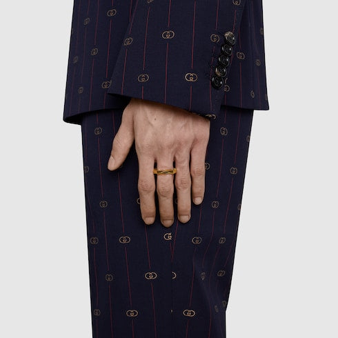 Gucci Link to Love 18k studded ring - 18k yellow gold