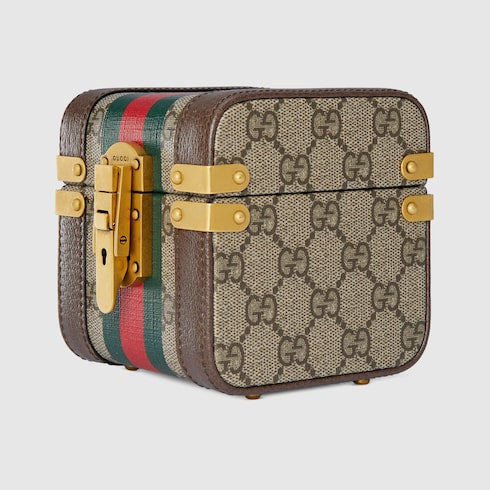 Gucci Savoy mini rigid beauty case - beige and ebony Supreme