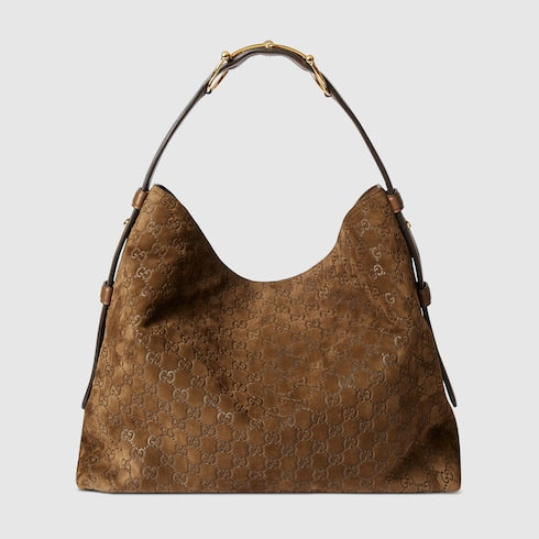 Gucci Beatrix large tote bag - brown suede