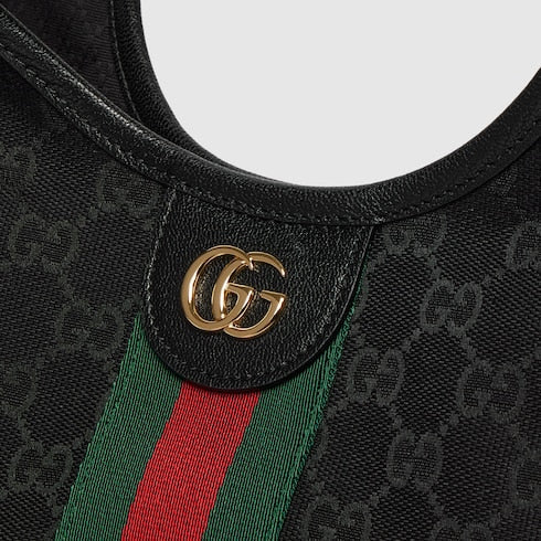 Gucci Giglio small tote bag - black GG canvas