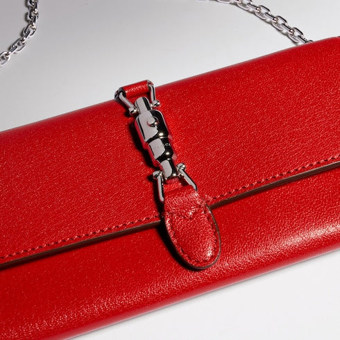 Gucci Jackie wallet on chain - red leather