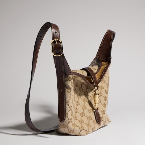 GG mini bag - sand and brown GG canvas
