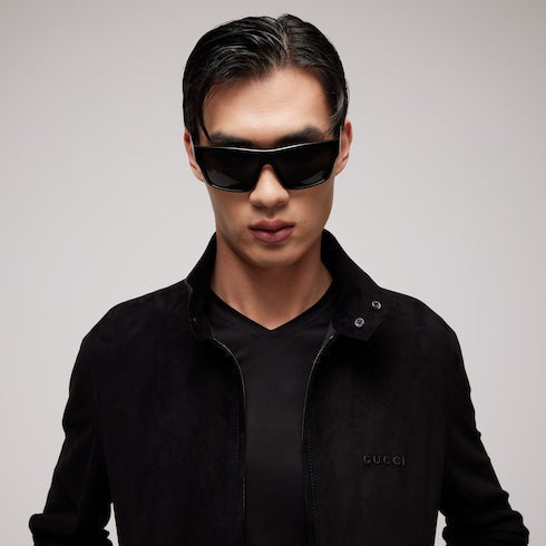 Geometric-frame sunglasses - black