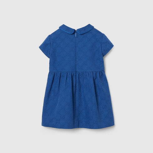 Baby GG cotton dress - blue