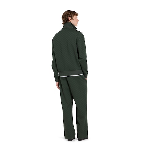 GG technical jersey zip jacket - dark green
