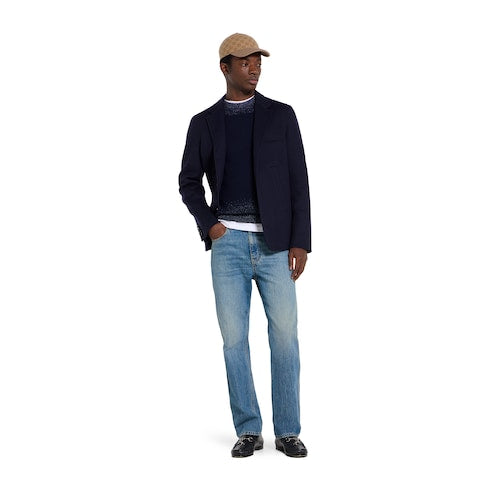 Slim fit cotton denim pant - light blue