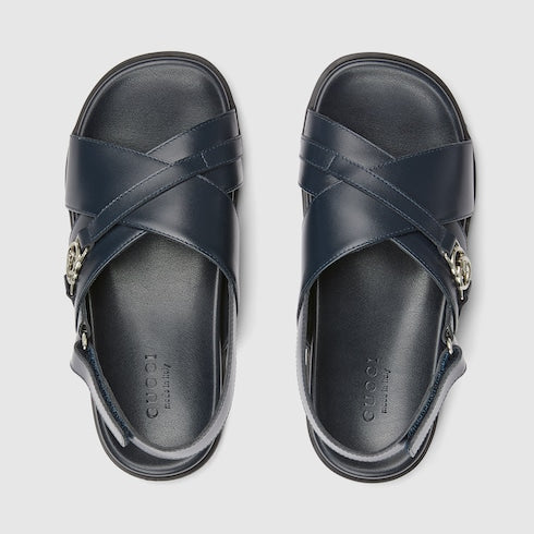 Children's sandal - dark blue leather