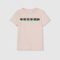 Children's printed cotton T-shirt - light pink