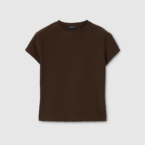 GG jersey jacquard T-shirt - brown
