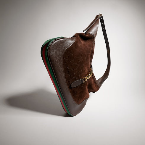 Gucci Jackie 1961 medium shoulder bag - dark brown GG suede