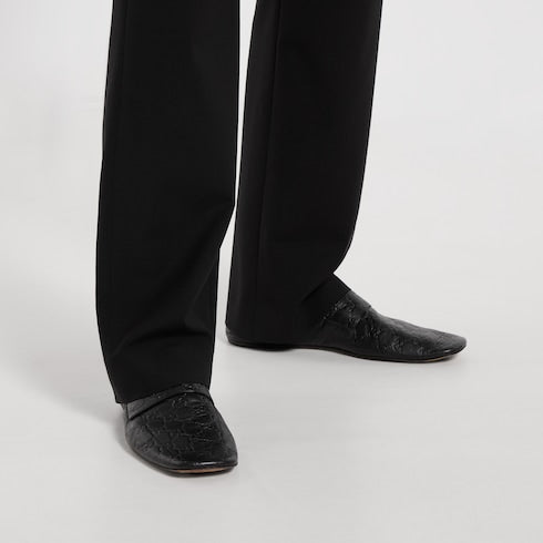 Men's Ragazzo loafer - black embossed GG leather