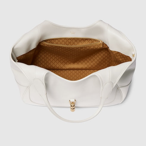 Mercato medium tote bag - white leather