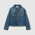 Children's bleached denim jacket - blue