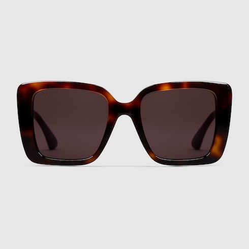 Square frame sunglasses - brown