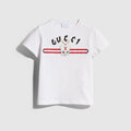 Children's cotton T-shirt with print - white