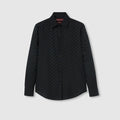 GG crêpe silk shirt - black