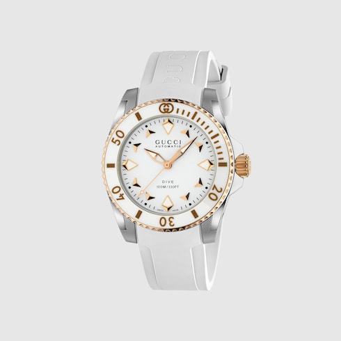 Gucci Dive watch, 36mm - white rubber
