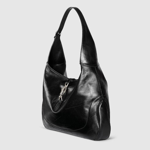 Gucci Jackie 1961 large crossbody bag - black hand-treated leather