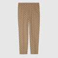 GG canvas jogging pant - camel and ebony