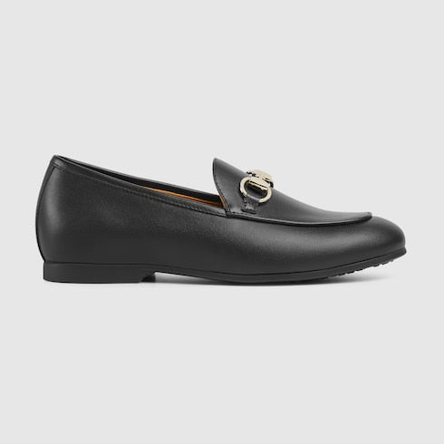 Children's loafer with Horsebit - black leather