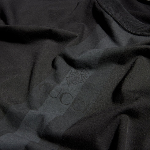 Cotton T-shirt with muted Web - black