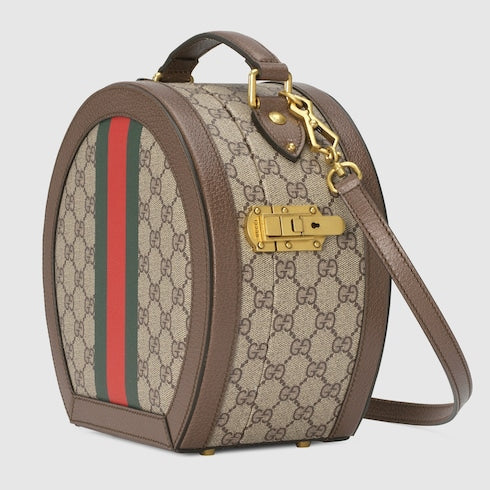 Gucci Savoy mini rigid hat box - beige and ebony Supreme
