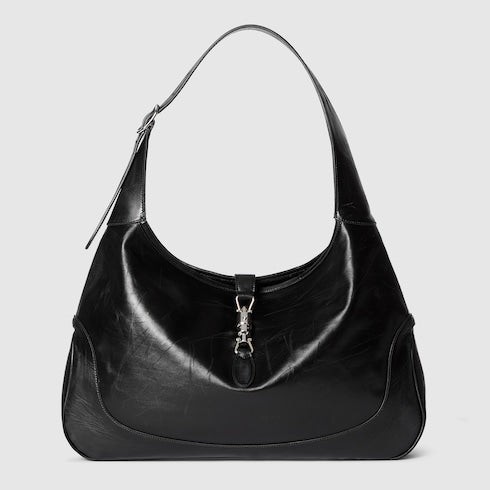 Gucci Jackie 1961 large crossbody bag - black hand-treated leather