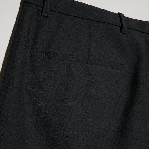 Wool pants with Gucci fil coupé - dark grey