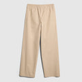 Cotton poplin pants - light beige
