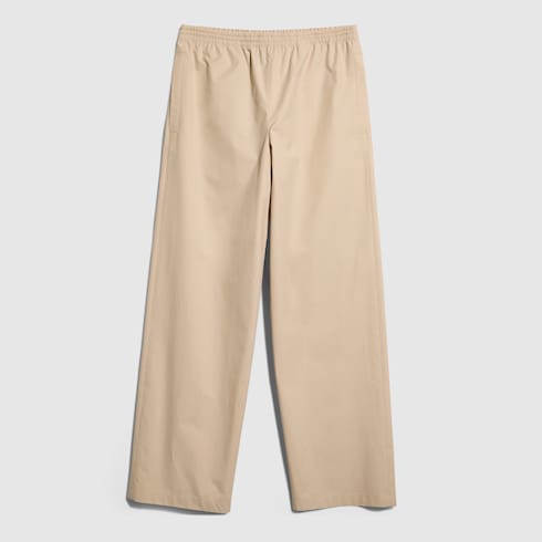 Cotton poplin pants - light beige