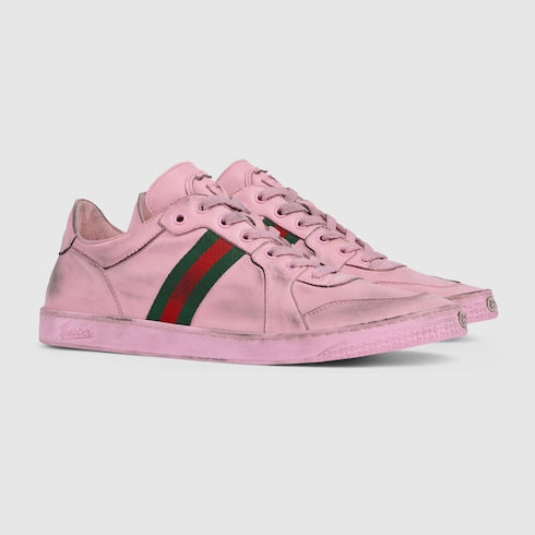 Men's Stretch low-top sneaker - pink leather