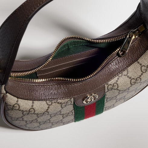 Ophidia small shoulder bag - beige and brown GG fabric
