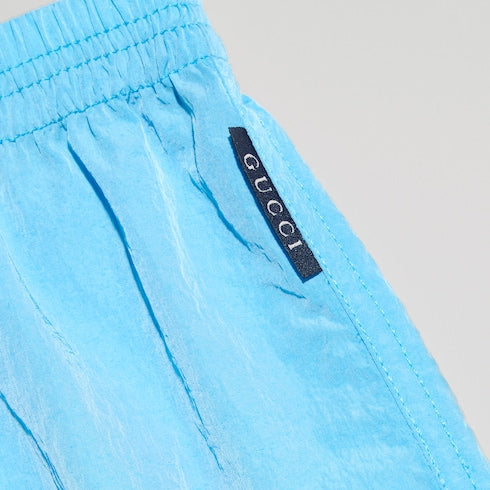 Baby nylon froissé shorts - light blue