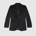 GG cotton viscose formal jacket - black