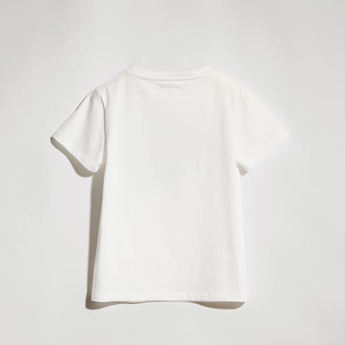 Children's cotton T-shirt with print - white