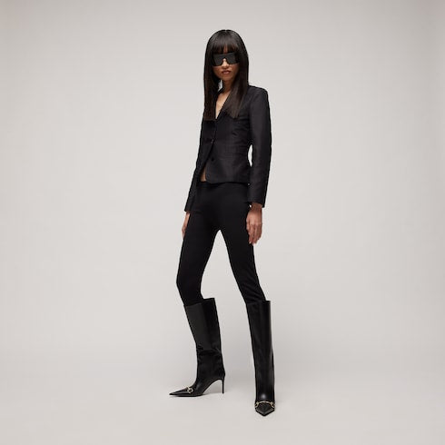 Women's Donna slip-on boot - black leather