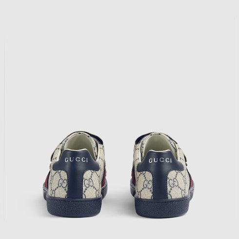 Teen Ace sneaker - blue and grey GG Supreme
