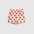 Children's nylon froissè swim shorts - white and red