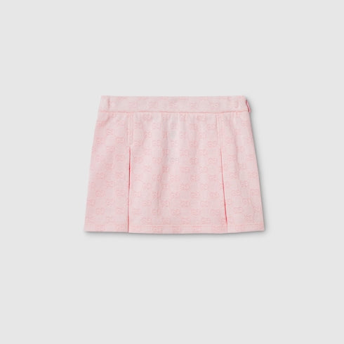 Children's GG cotton mini skirt - light pink