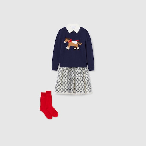 GG nylon skirt - Children's embroidered