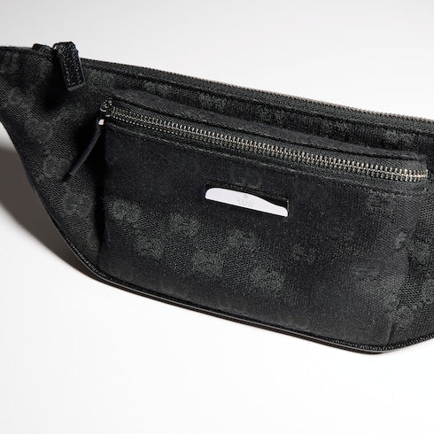 Flatpack small belt bag - black GG canvas