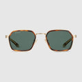 Square frame sunglasses - brown and gold