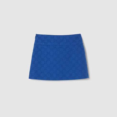 Children's GG cotton skirt - blue