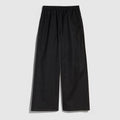 Soft technical twill leisure pants - black