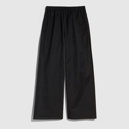 Soft technical twill leisure pants - black