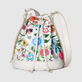 Gucci Venice small bucket bag - white and multicolor canvas